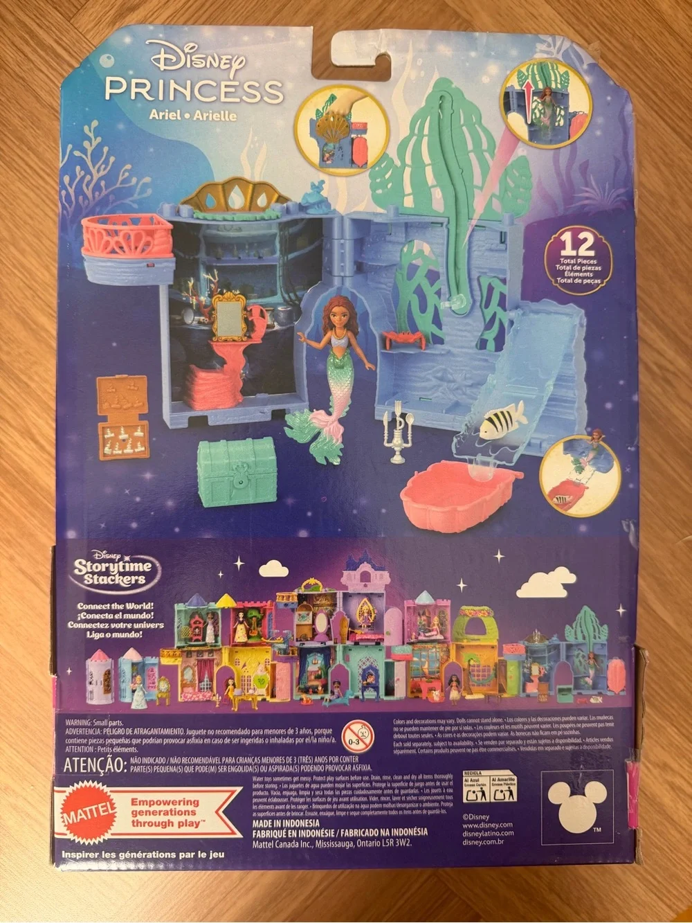 Disney Princess Ariel Storytime Stackers Playset - Yellow, Teal, Pink